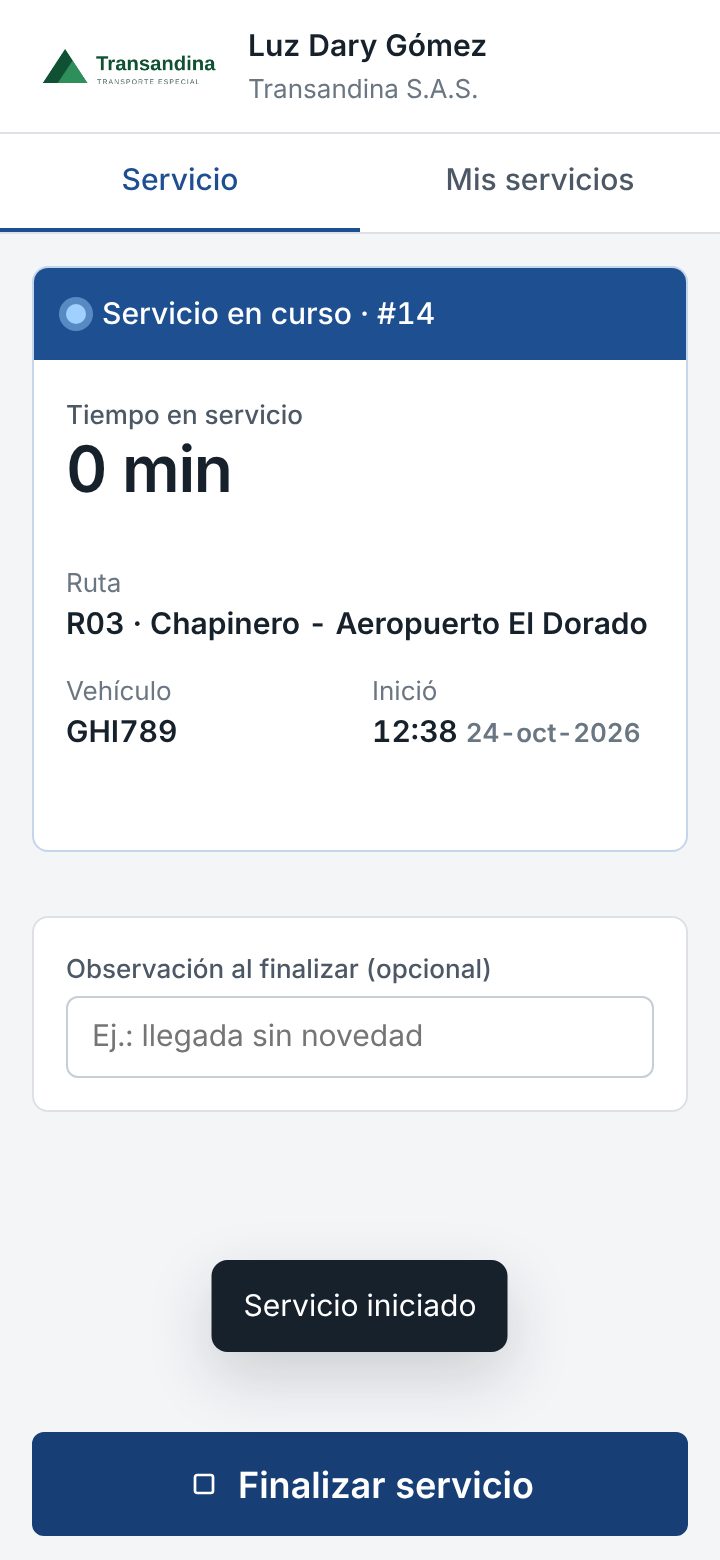 Servicio en curso